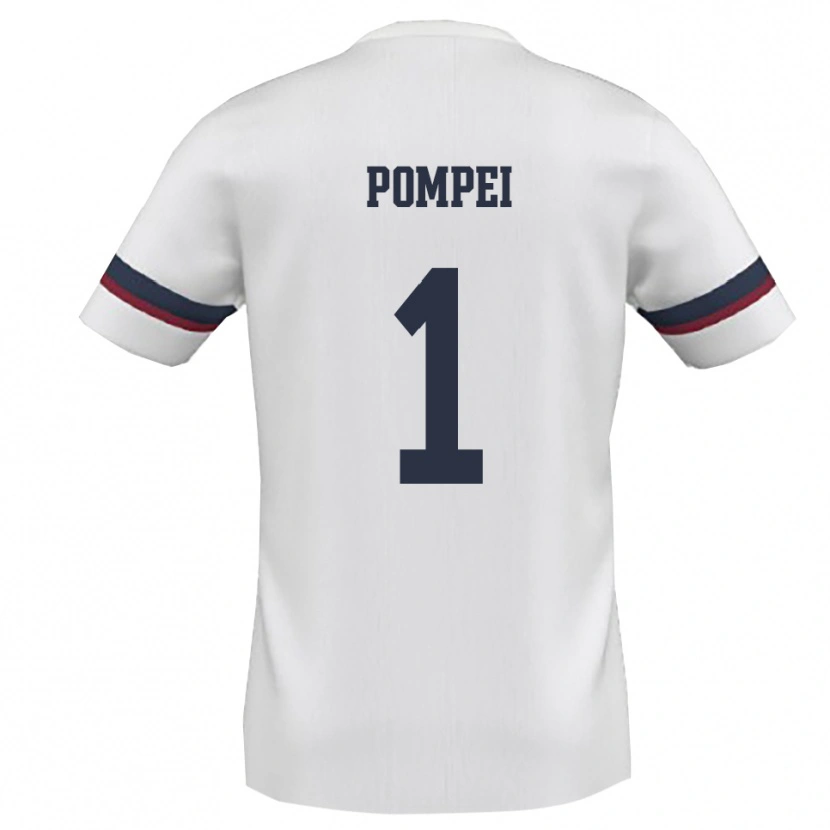 Danxen Herren Thomas Pompei #1 Weiß Rot Auswärtstrikot Trikot 2025/26 T-Shirt