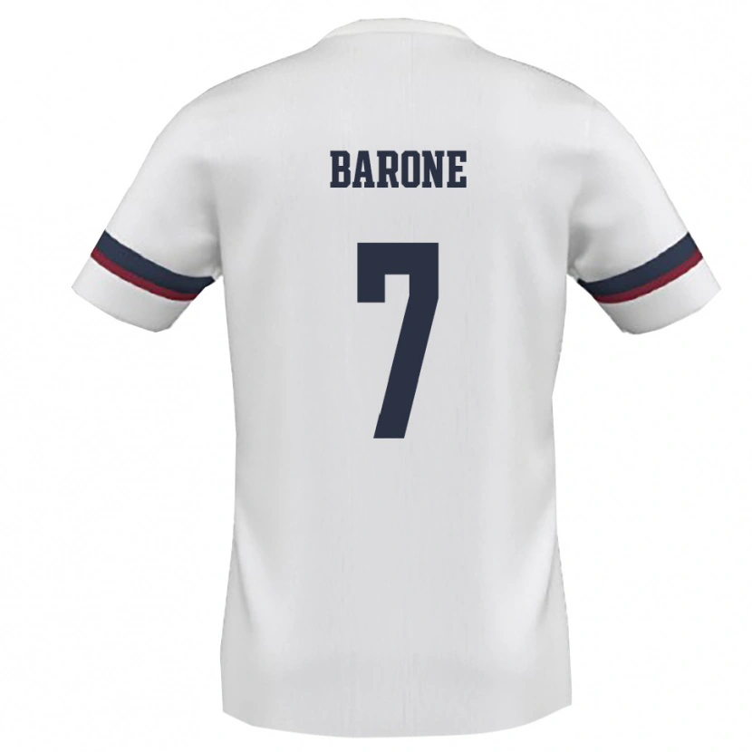 Danxen Herren Antonio Barone #7 Weiß Rot Auswärtstrikot Trikot 2025/26 T-Shirt