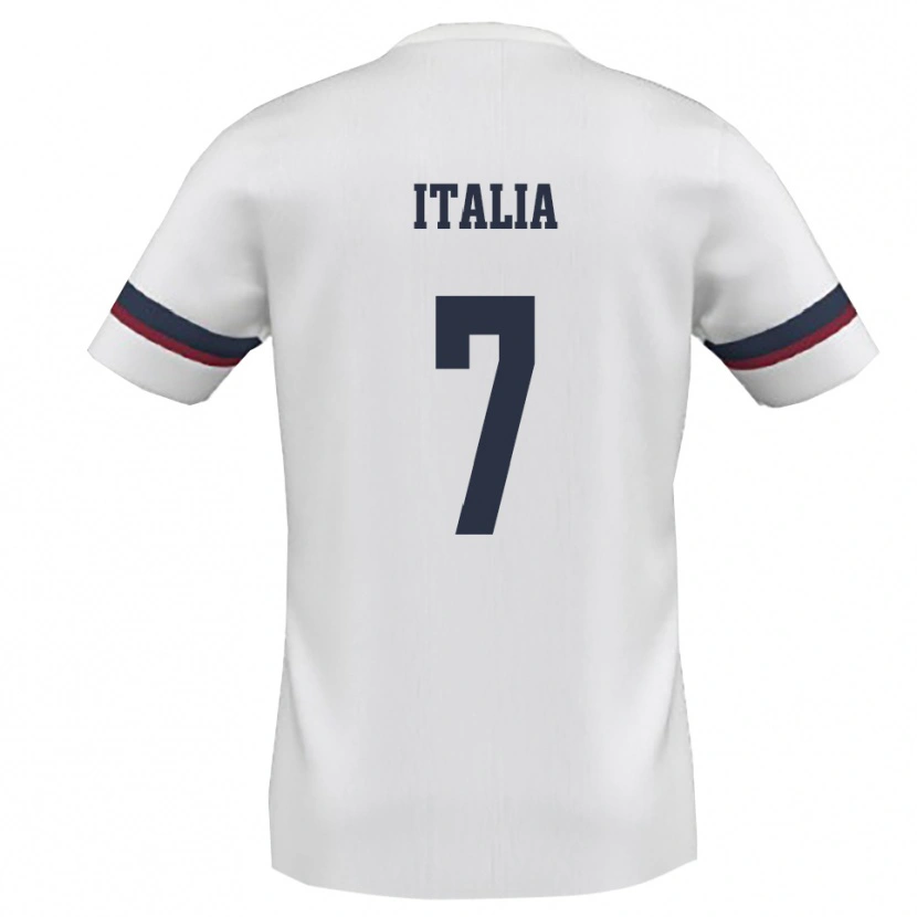 Danxen Herren Matteo Italia #7 Weiß Rot Auswärtstrikot Trikot 2025/26 T-Shirt