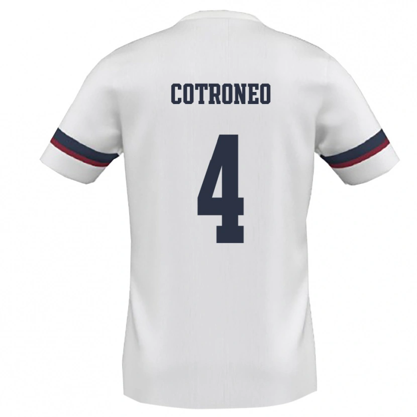 Danxen Herren Antonio Cotroneo #4 Weiß Rot Auswärtstrikot Trikot 2025/26 T-Shirt