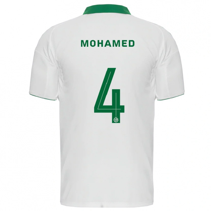 Danxen Herren Ali Mohamed #4 Weiß Grün Auswärtstrikot Trikot 2025/26 T-Shirt