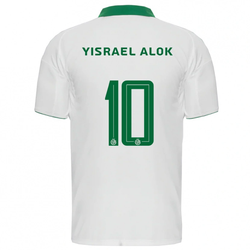 Danxen Herren Noam Yisrael Alok #10 Weiß Grün Auswärtstrikot Trikot 2025/26 T-Shirt