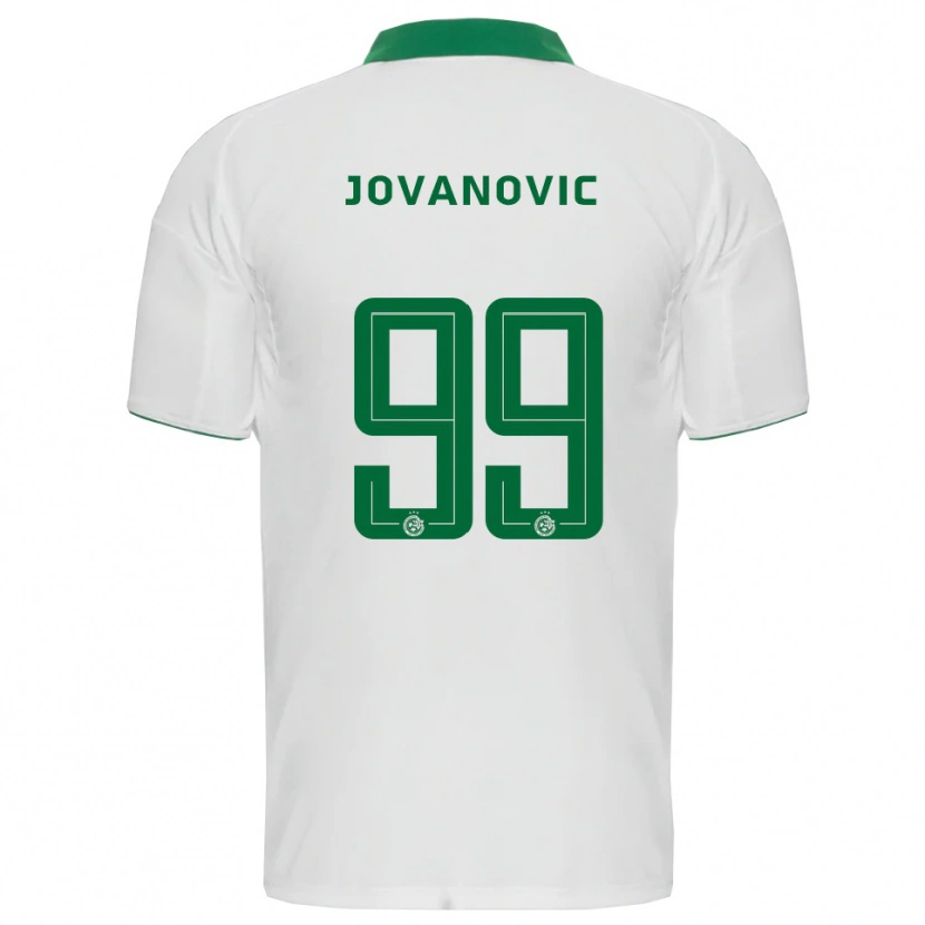 Danxen Herren Djordje Jovanovic #99 Weiß Grün Auswärtstrikot Trikot 2025/26 T-Shirt