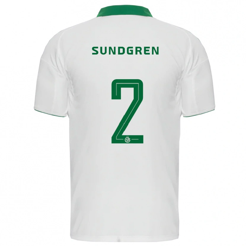 Danxen Herren Daniel Sundgren #2 Weiß Grün Auswärtstrikot Trikot 2025/26 T-Shirt