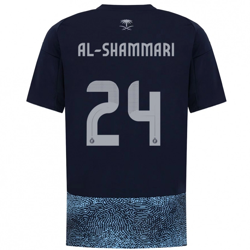 Danxen Herren Mansour Al-Shammari #24 Marineblau Himmelblau Auswärtstrikot Trikot 2025/26 T-Shirt
