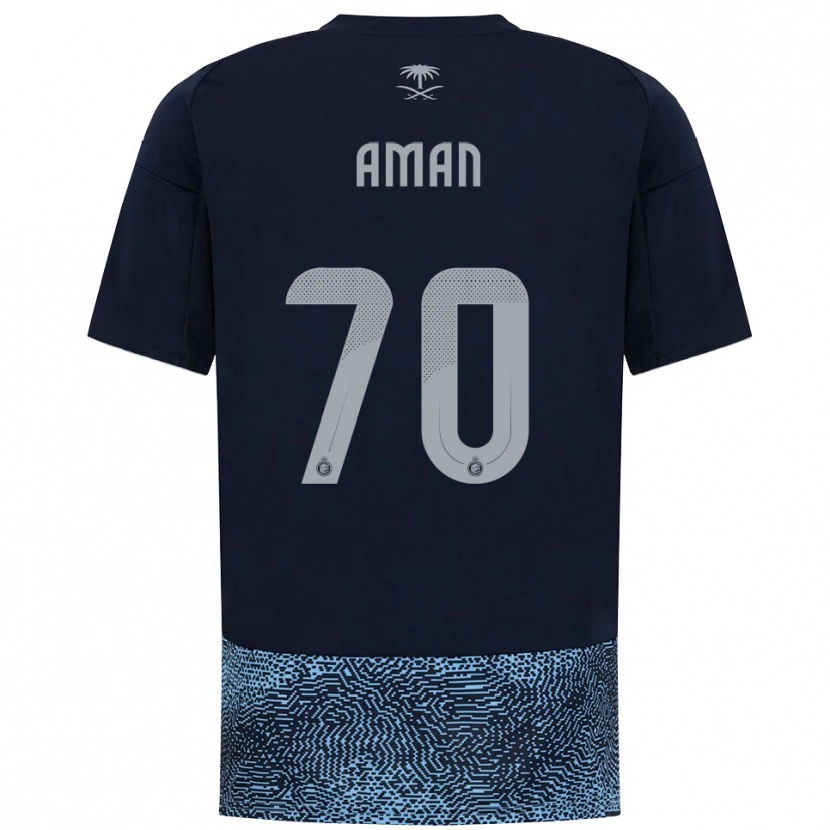 Danxen Herren Awad Aman #70 Marineblau Himmelblau Auswärtstrikot Trikot 2025/26 T-Shirt