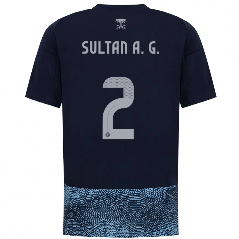 Danxen Herren Sultan Al-Ghannam #2 Marineblau Himmelblau Auswärtstrikot Trikot 2025/26 T-Shirt