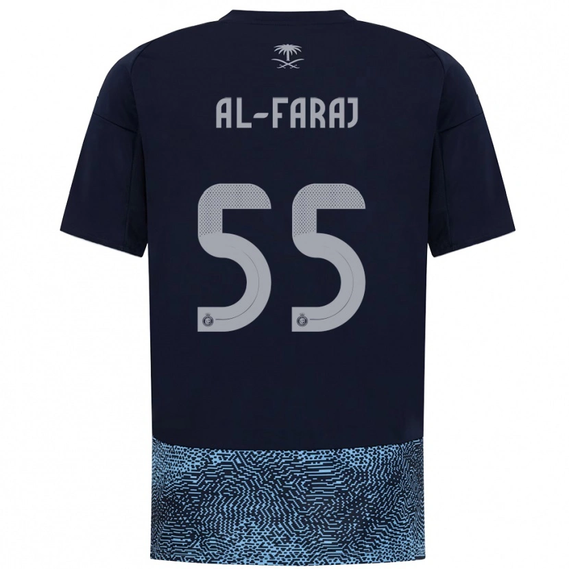 Danxen Herren Abdulaziz Al-Faraj #55 Marineblau Himmelblau Auswärtstrikot Trikot 2025/26 T-Shirt