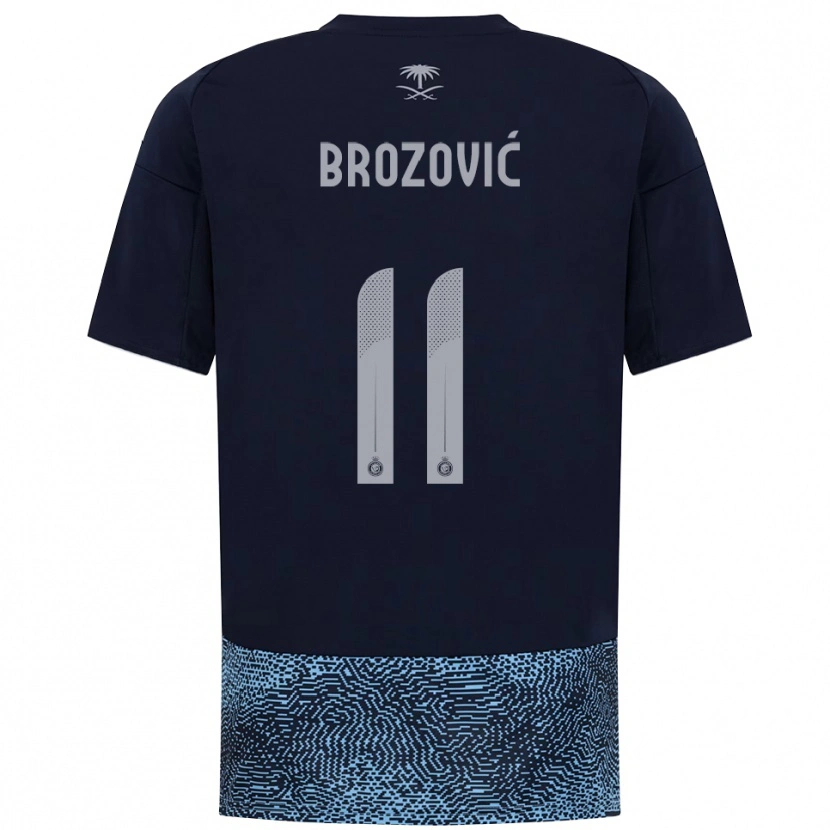 Danxen Herren Marcelo Brozović #11 Marineblau Himmelblau Auswärtstrikot Trikot 2025/26 T-Shirt