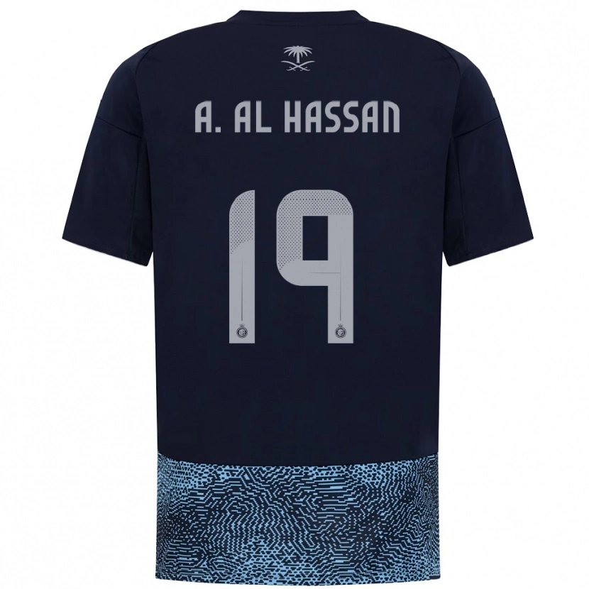 Danxen Herren Ali Al-Hassan #19 Marineblau Himmelblau Auswärtstrikot Trikot 2025/26 T-Shirt