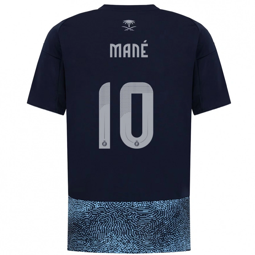 Danxen Herren Sadio Mané #10 Marineblau Himmelblau Auswärtstrikot Trikot 2025/26 T-Shirt
