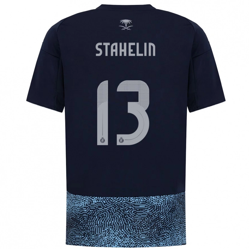 Danxen Herren Izabela Stahelin #13 Marineblau Himmelblau Auswärtstrikot Trikot 2025/26 T-Shirt