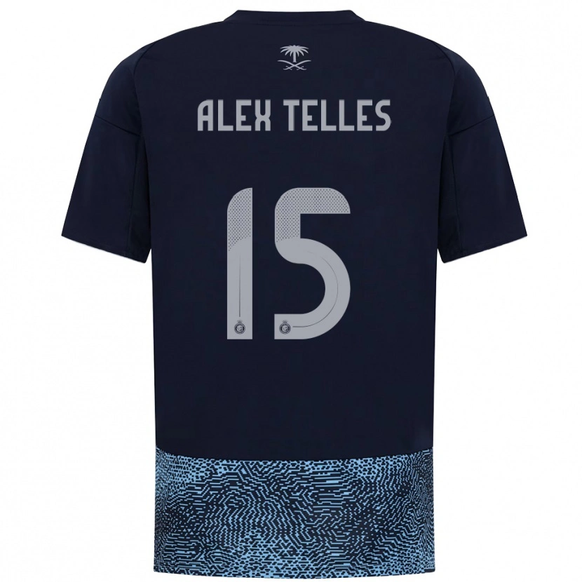 Danxen Herren Alex Telles #15 Marineblau Himmelblau Auswärtstrikot Trikot 2025/26 T-Shirt