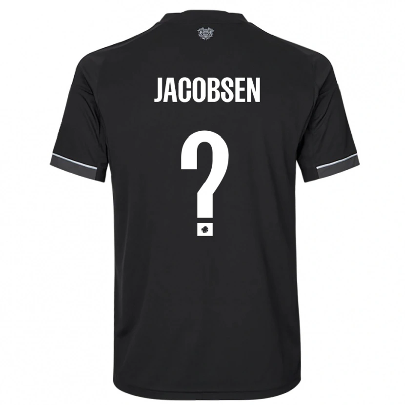 Danxen Herren Holger Jacobsen #0 Schwarz Weiß Auswärtstrikot Trikot 2025/26 T-Shirt