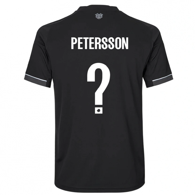 Danxen Herren Oliver Petersson #0 Schwarz Weiß Auswärtstrikot Trikot 2025/26 T-Shirt