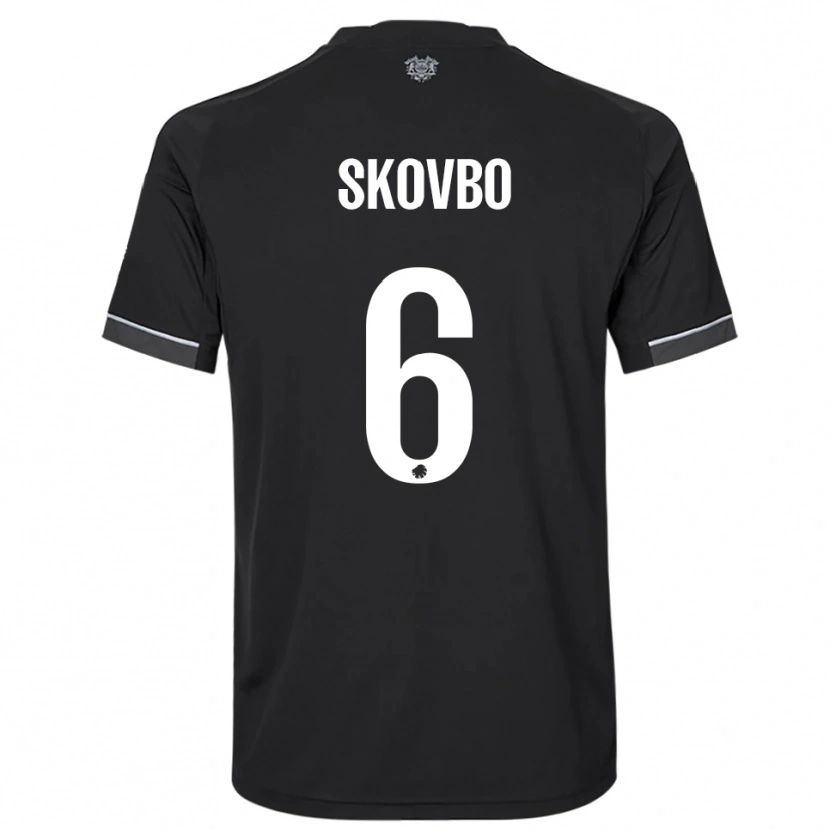 Danxen Herren Ida Skovbo #6 Schwarz Weiß Auswärtstrikot Trikot 2025/26 T-Shirt