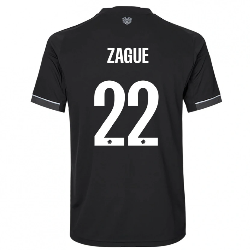 Danxen Herren Yoram Zague #22 Schwarz Weiß Auswärtstrikot Trikot 2025/26 T-Shirt