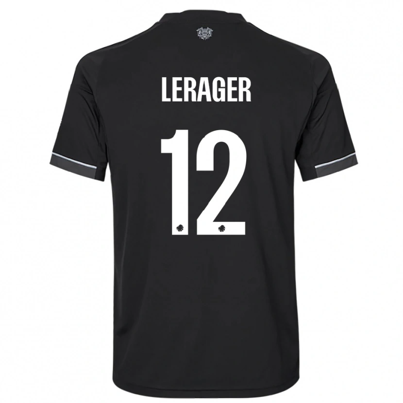 Danxen Herren Lukas Lerager #12 Schwarz Weiß Auswärtstrikot Trikot 2025/26 T-Shirt