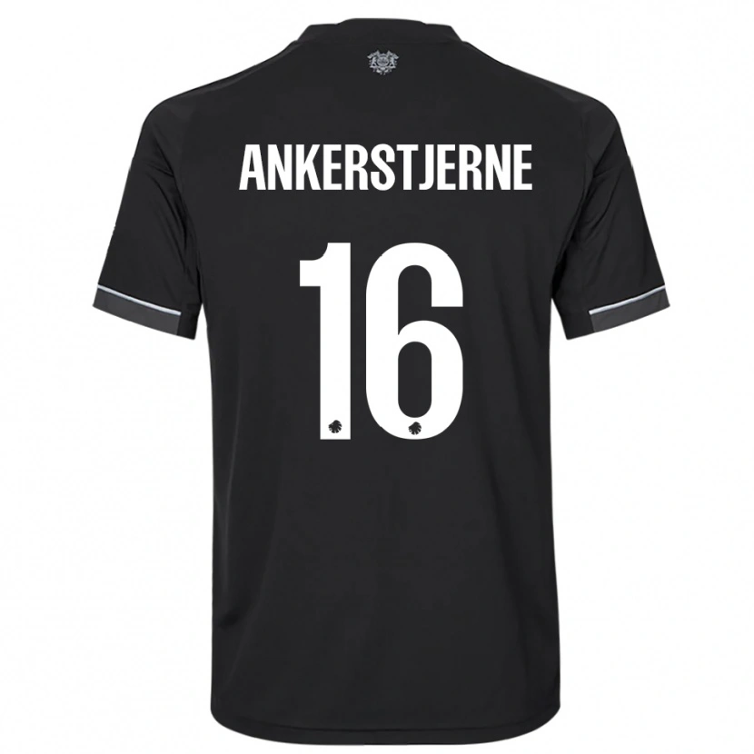 Danxen Herren Ida Ankerstjerne #16 Schwarz Weiß Auswärtstrikot Trikot 2025/26 T-Shirt