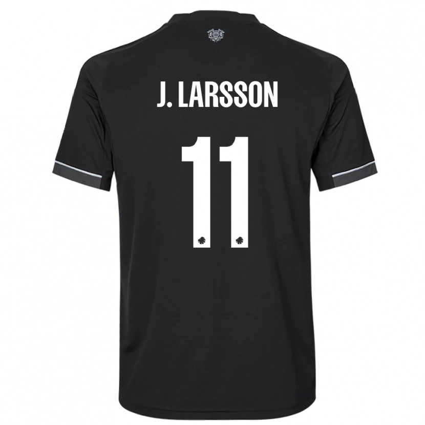 Danxen Herren Jordan Larsson #11 Schwarz Weiß Auswärtstrikot Trikot 2025/26 T-Shirt