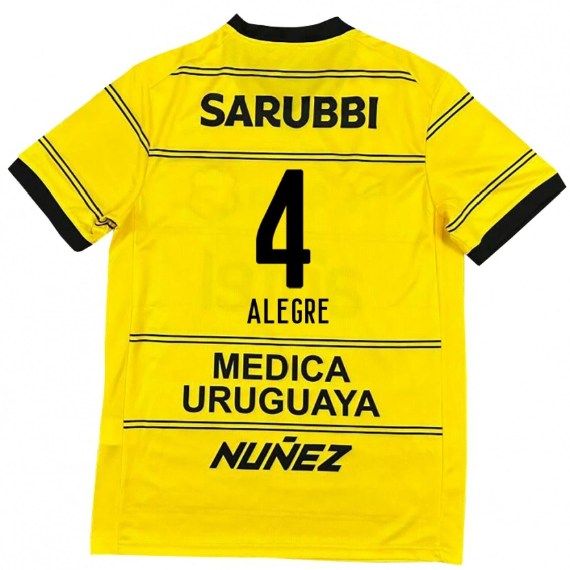 Danxen Herren Ignacio Alegre #4 Schwarz Gold Auswärtstrikot Trikot 2025/26 T-Shirt