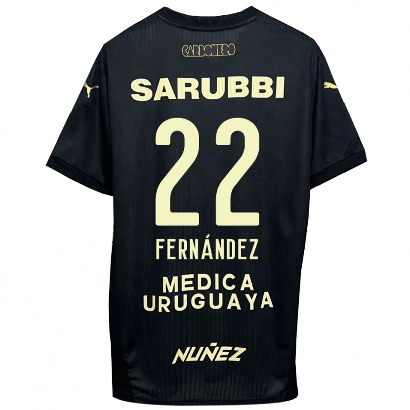 Danxen Herren Francisco Fernández #22 Schwarz Gold Auswärtstrikot Trikot 2025/26 T-Shirt