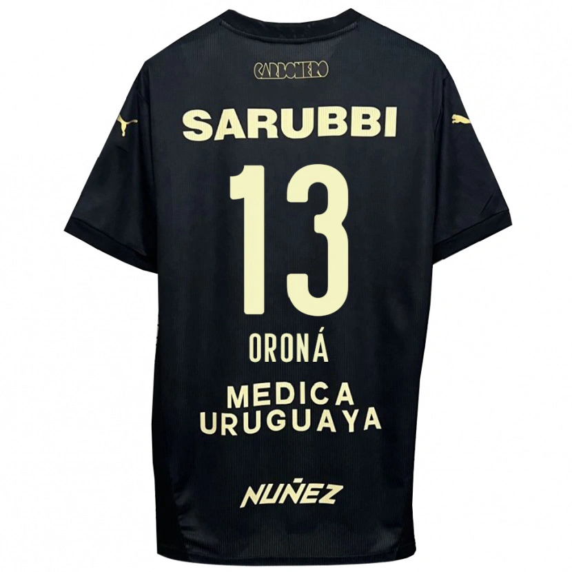 Danxen Herren Marco Oroná #13 Schwarz Gold Auswärtstrikot Trikot 2025/26 T-Shirt