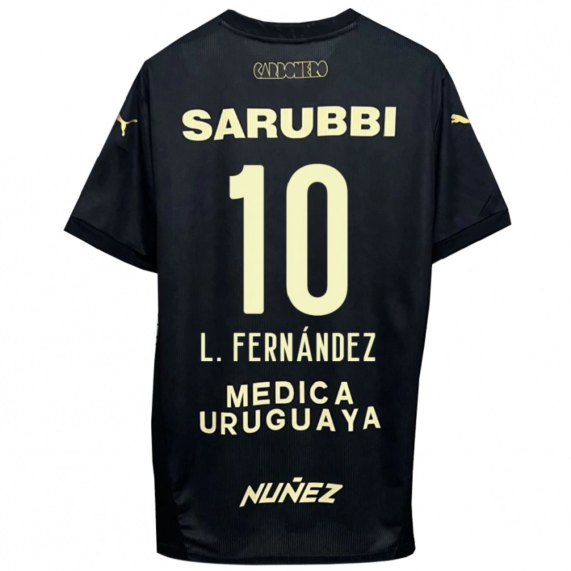 Danxen Herren Leonardo Fernández #10 Schwarz Gold Auswärtstrikot Trikot 2025/26 T-Shirt