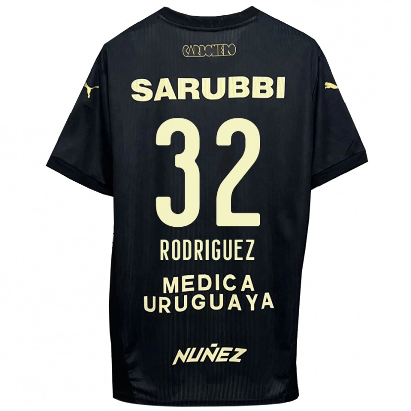 Danxen Herren Randall Rodríguez #32 Schwarz Gold Auswärtstrikot Trikot 2025/26 T-Shirt
