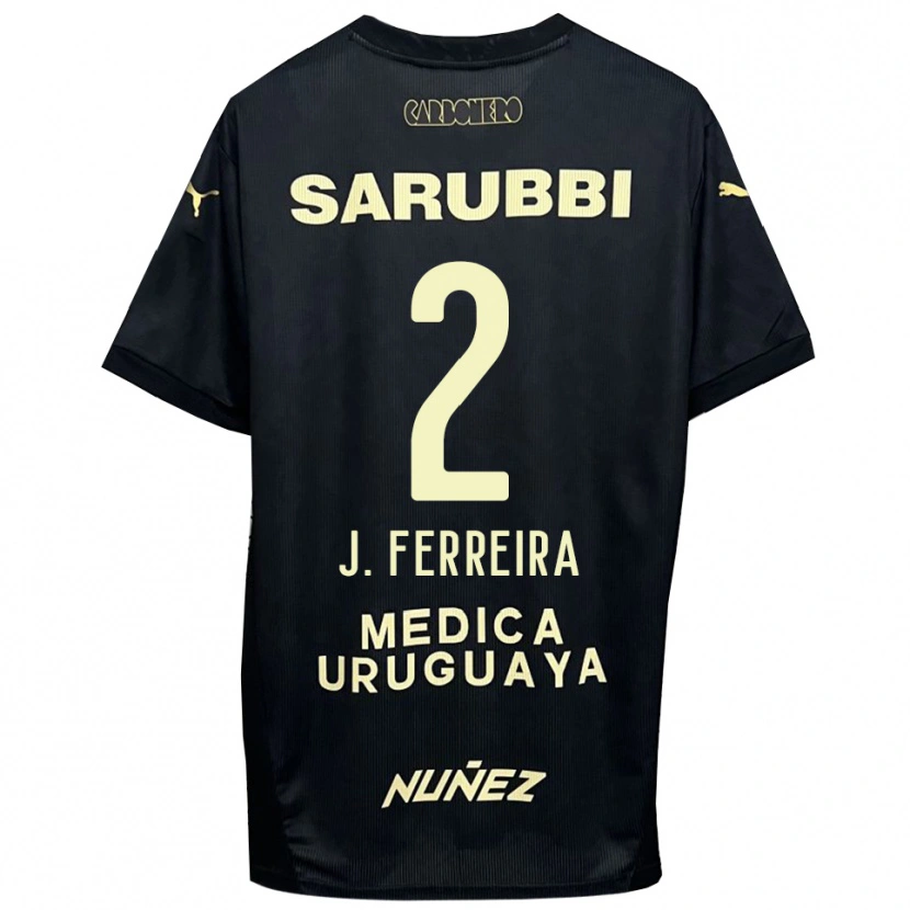 Danxen Herren Joaquín Ferreira #2 Schwarz Gold Auswärtstrikot Trikot 2025/26 T-Shirt