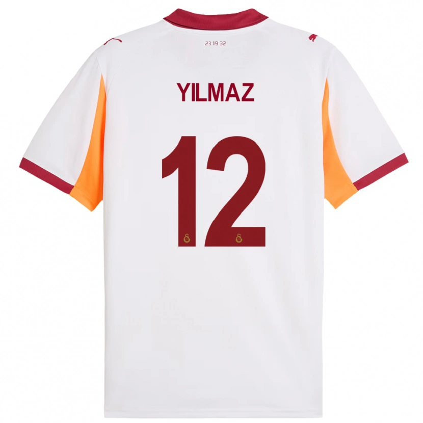 Danxen Herren Arda Yılmaz #12 Weiß Rot Auswärtstrikot Trikot 2025/26 T-Shirt