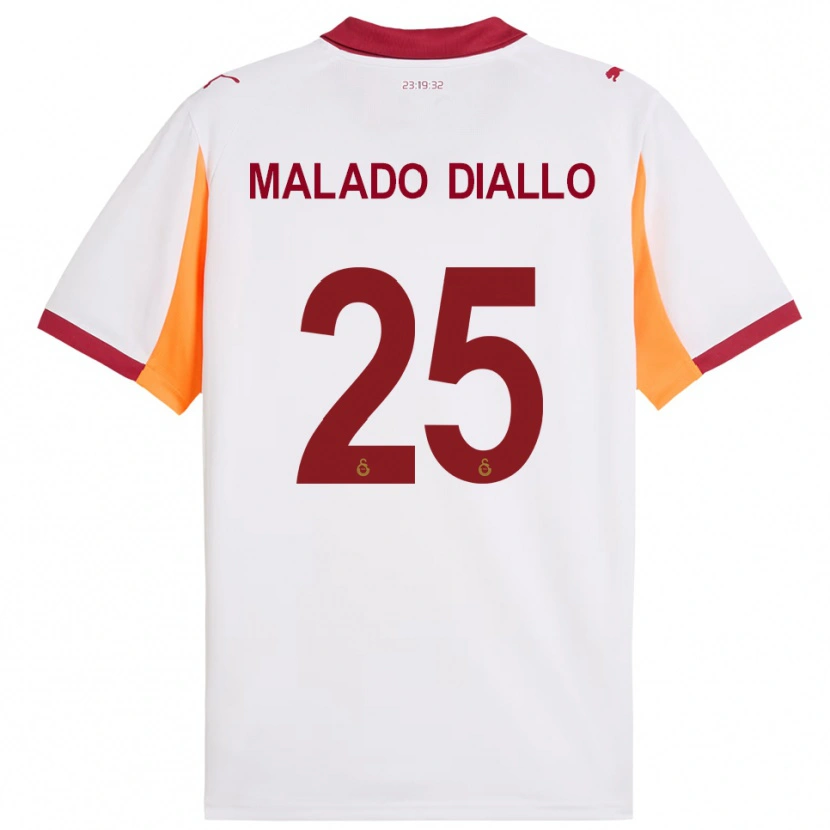 Danxen Herren Hapsatou Malado Diallo #25 Weiß Rot Auswärtstrikot Trikot 2025/26 T-Shirt
