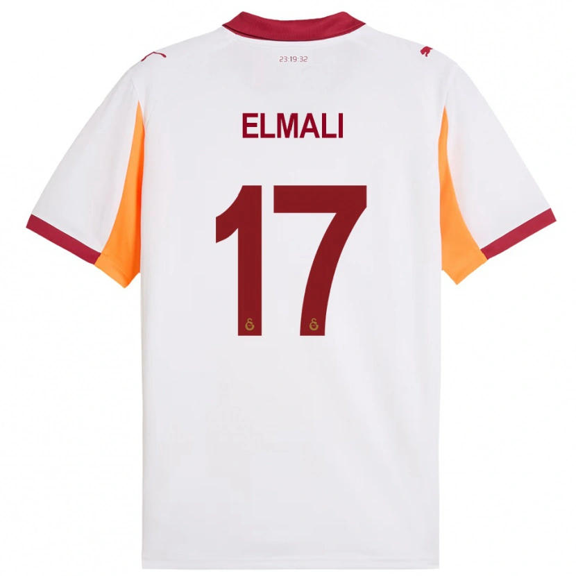 Danxen Herren Eren Elmalı #17 Weiß Rot Auswärtstrikot Trikot 2025/26 T-Shirt