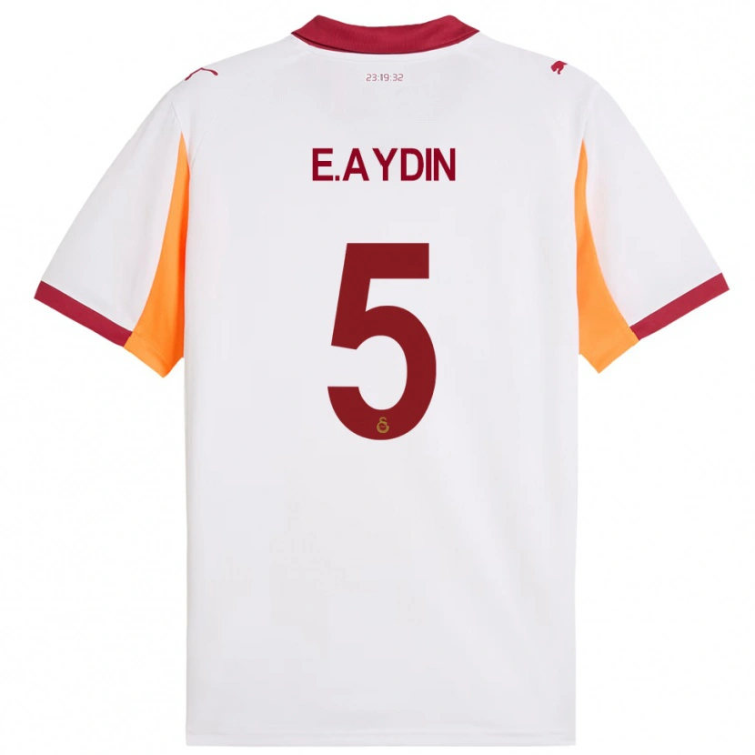 Danxen Herren Eyüp Aydın #5 Weiß Rot Auswärtstrikot Trikot 2025/26 T-Shirt