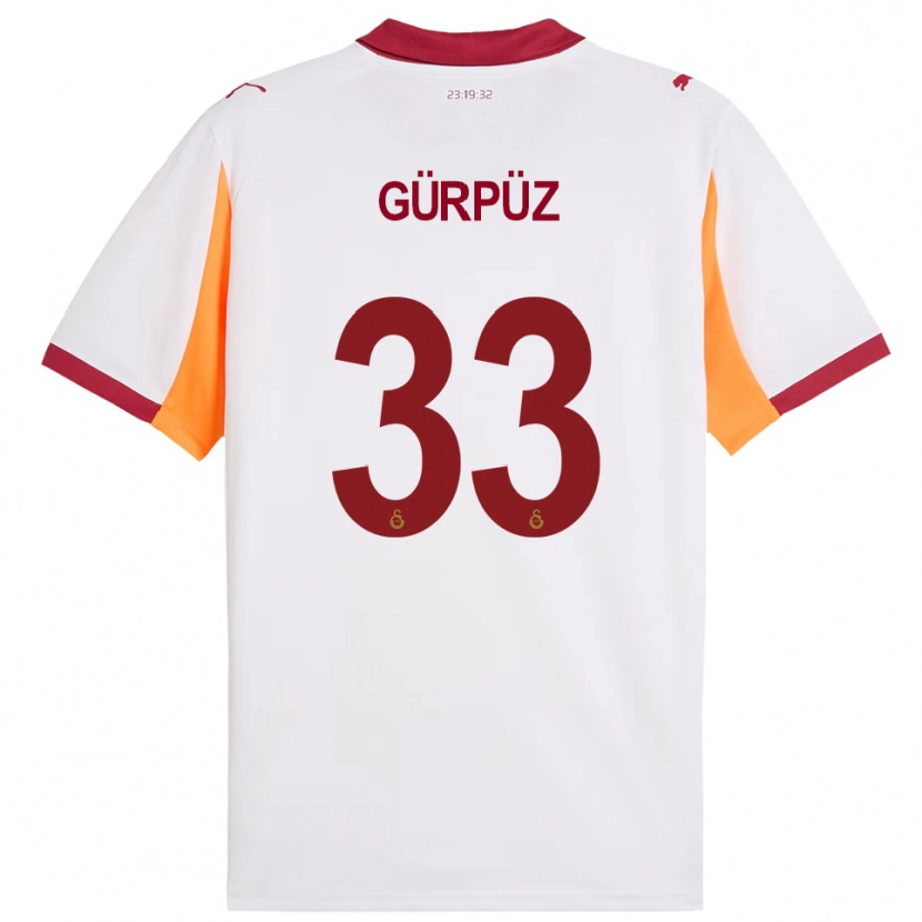 Danxen Herren Gökdeniz Gürpüz #33 Weiß Rot Auswärtstrikot Trikot 2025/26 T-Shirt