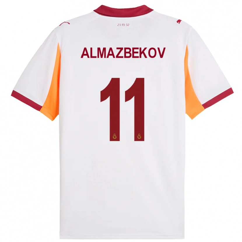 Danxen Herren Beknaz Almazbekov #11 Weiß Rot Auswärtstrikot Trikot 2025/26 T-Shirt