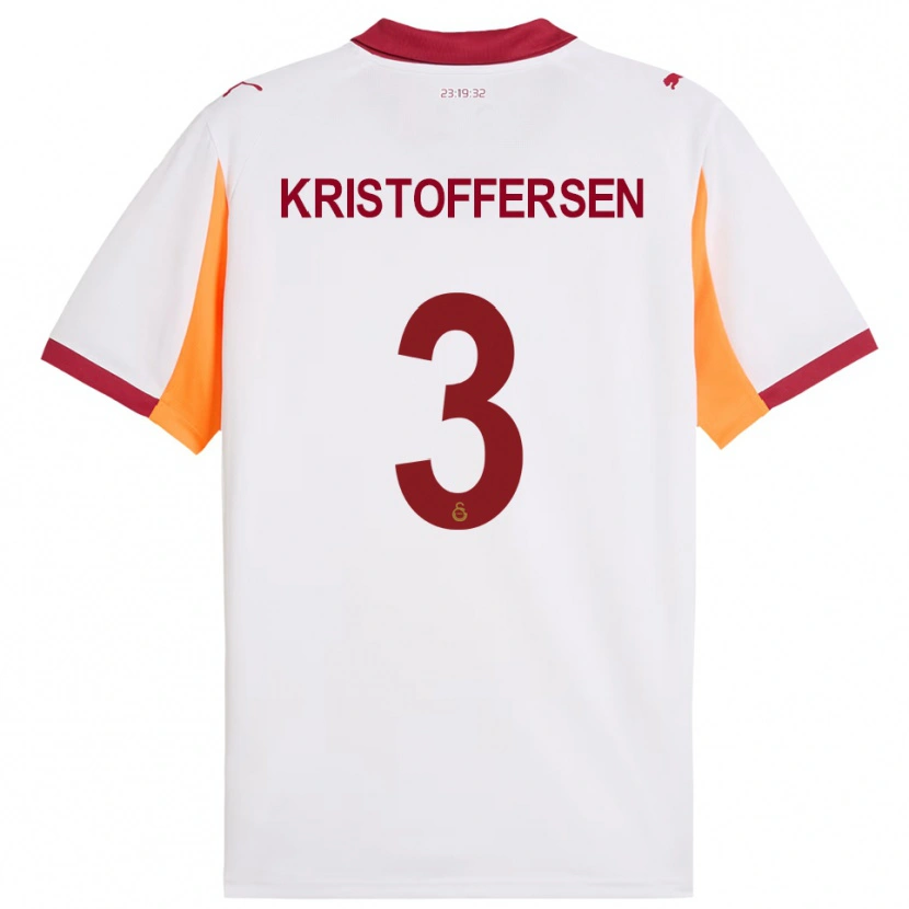 Danxen Herren Ina Kristoffersen #3 Weiß Rot Auswärtstrikot Trikot 2025/26 T-Shirt