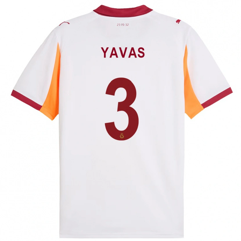 Danxen Herren Arda Yavas #3 Weiß Rot Auswärtstrikot Trikot 2025/26 T-Shirt