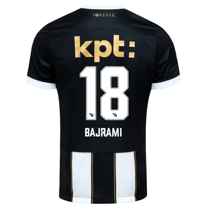 Danxen Herren Ardian Bajrami #18 Schwarz Weiß Auswärtstrikot Trikot 2025/26 T-Shirt