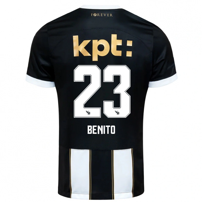 Danxen Herren Loris Benito #23 Schwarz Weiß Auswärtstrikot Trikot 2025/26 T-Shirt