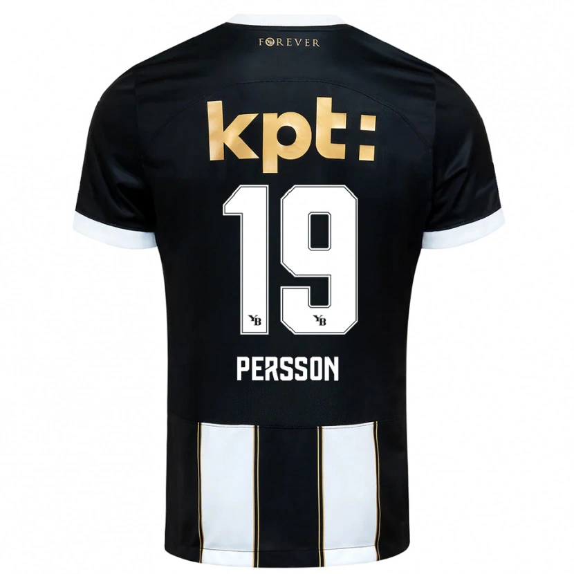 Danxen Herren Noah Persson #19 Schwarz Weiß Auswärtstrikot Trikot 2025/26 T-Shirt