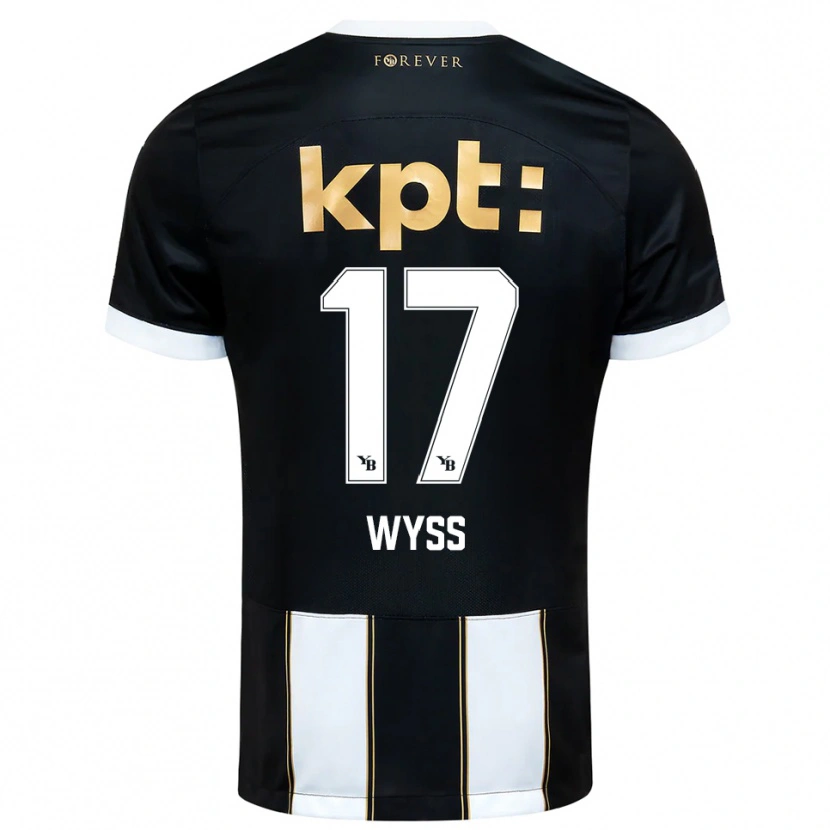 Danxen Herren Ryan Wyss #17 Schwarz Weiß Auswärtstrikot Trikot 2025/26 T-Shirt