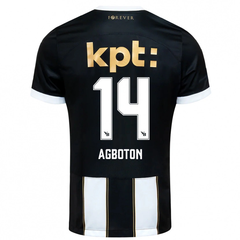 Danxen Herren Marc-Alexis Agboton #14 Schwarz Weiß Auswärtstrikot Trikot 2025/26 T-Shirt