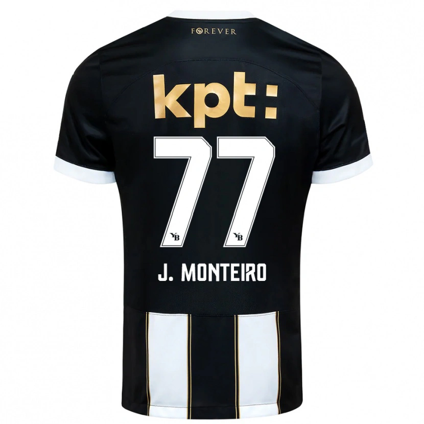Danxen Herren Joël Monteiro #77 Schwarz Weiß Auswärtstrikot Trikot 2025/26 T-Shirt