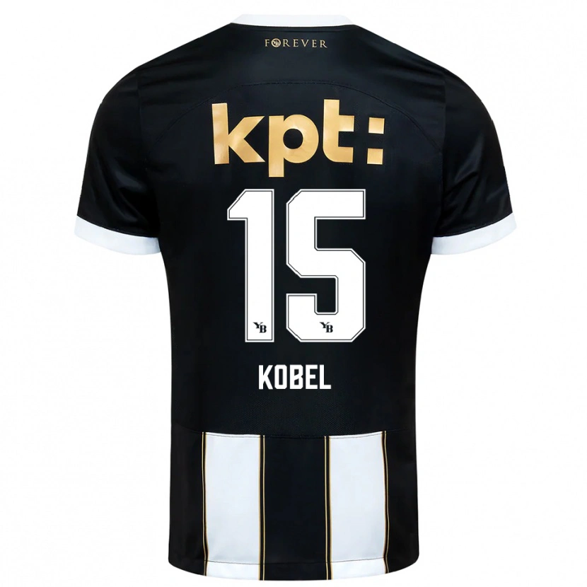 Danxen Herren Jori Kobel #15 Schwarz Weiß Auswärtstrikot Trikot 2025/26 T-Shirt