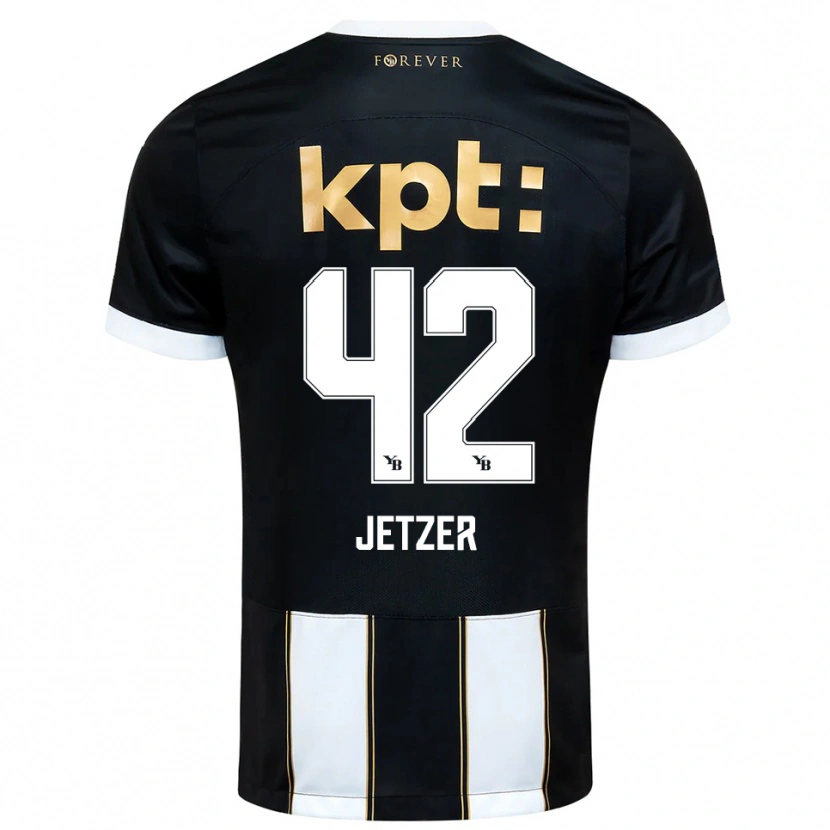 Danxen Herren Lorin Jetzer #42 Schwarz Weiß Auswärtstrikot Trikot 2025/26 T-Shirt