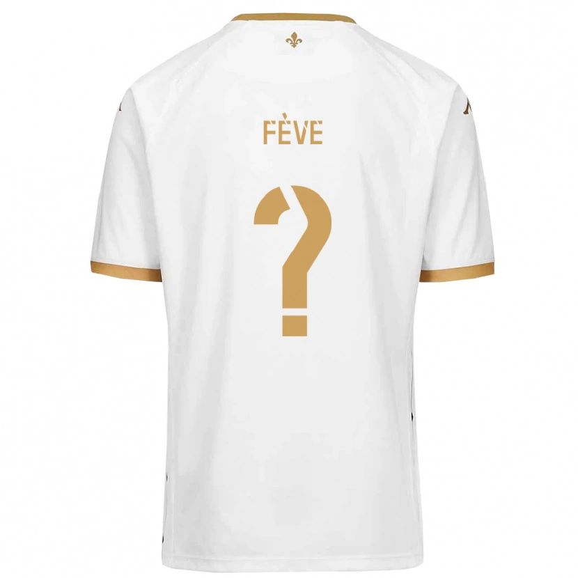 Danxen Herren Lino Fève #0 Weiß Gold Auswärtstrikot Trikot 2025/26 T-Shirt