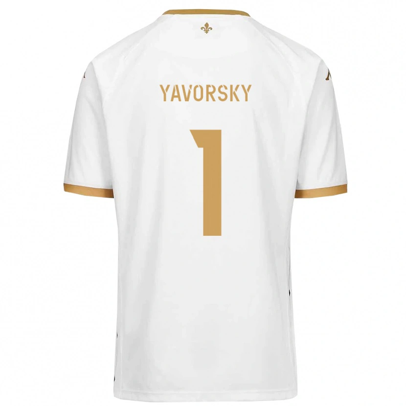 Danxen Herren Nathan Yavorsky #1 Weiß Gold Auswärtstrikot Trikot 2025/26 T-Shirt