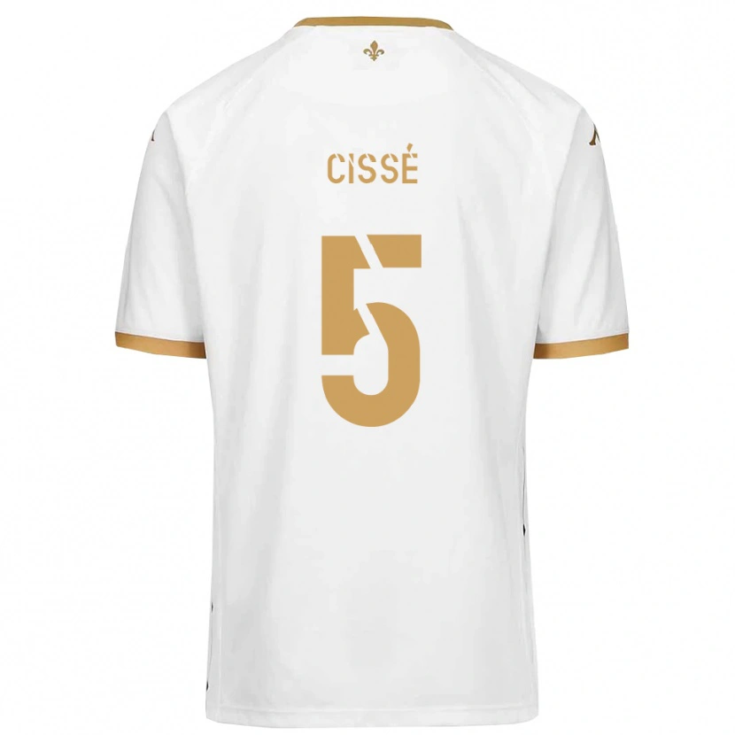 Danxen Herren Bilal Cissé #5 Weiß Gold Auswärtstrikot Trikot 2025/26 T-Shirt