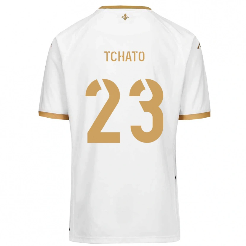 Danxen Herren Ryan Tchato #23 Weiß Gold Auswärtstrikot Trikot 2025/26 T-Shirt